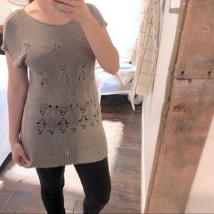 Bebe open knit sweater tunic/dress size medium